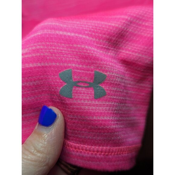 Under Armour Sweater Womens Medium Pink All Season Gear Turtleneck Long Sleeve - Picture 2 of 16